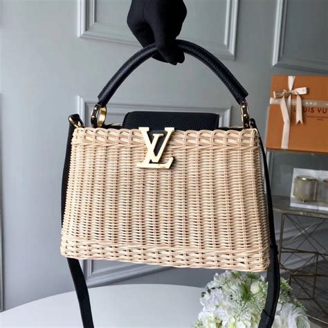 lv wicker capucines|louis vuitton capucines bb.